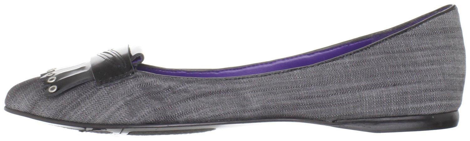 Simonsays Grey/Black Fabric Flat  (Women) - SHOE NV