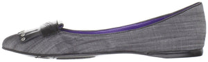 Simonsays Grey/Black Fabric Flat  (Women) - SHOE NV