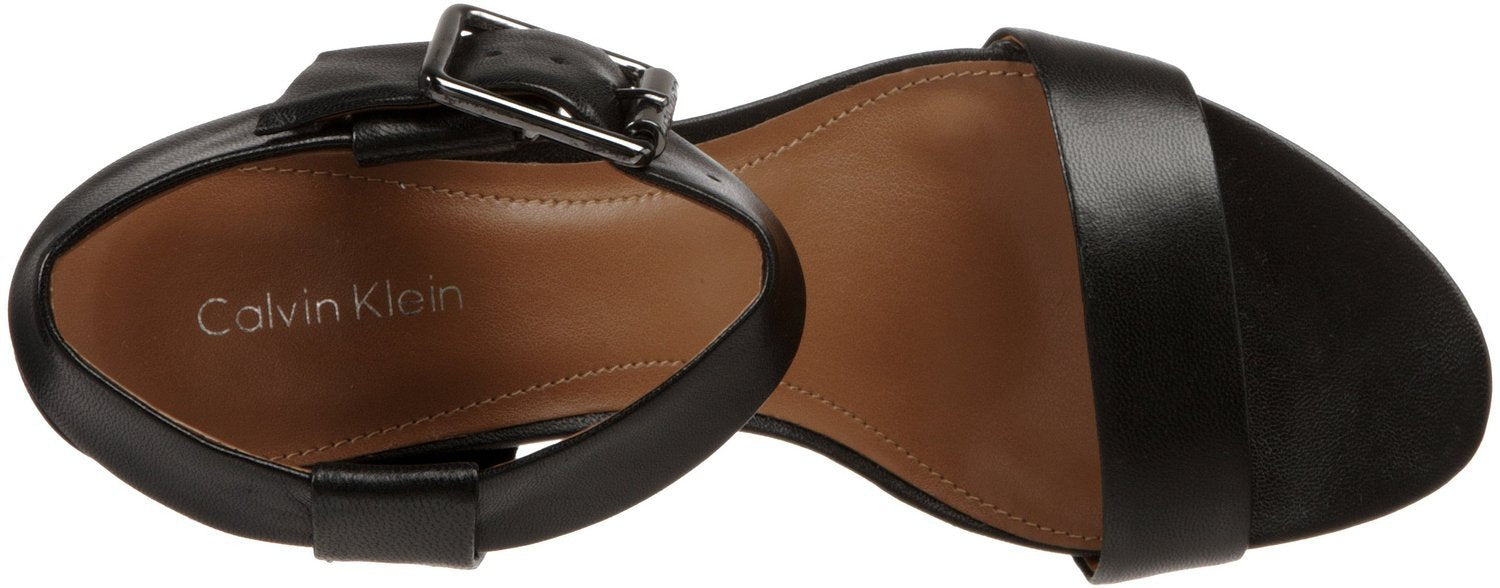 Nikole Wedge Sandal,Black (Women) - SHOE NV