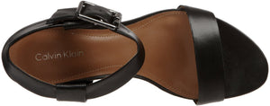 Nikole Wedge Sandal,Black (Women) - SHOE NV