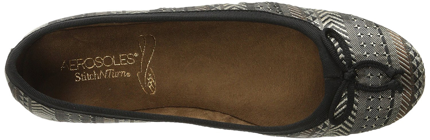 Aerosoles Teashop Ballet Flat, Black Tan Combo (Women)