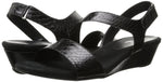 Yet Ahead Wedge Sandal,Black Snake  (Women) - SHOE NV