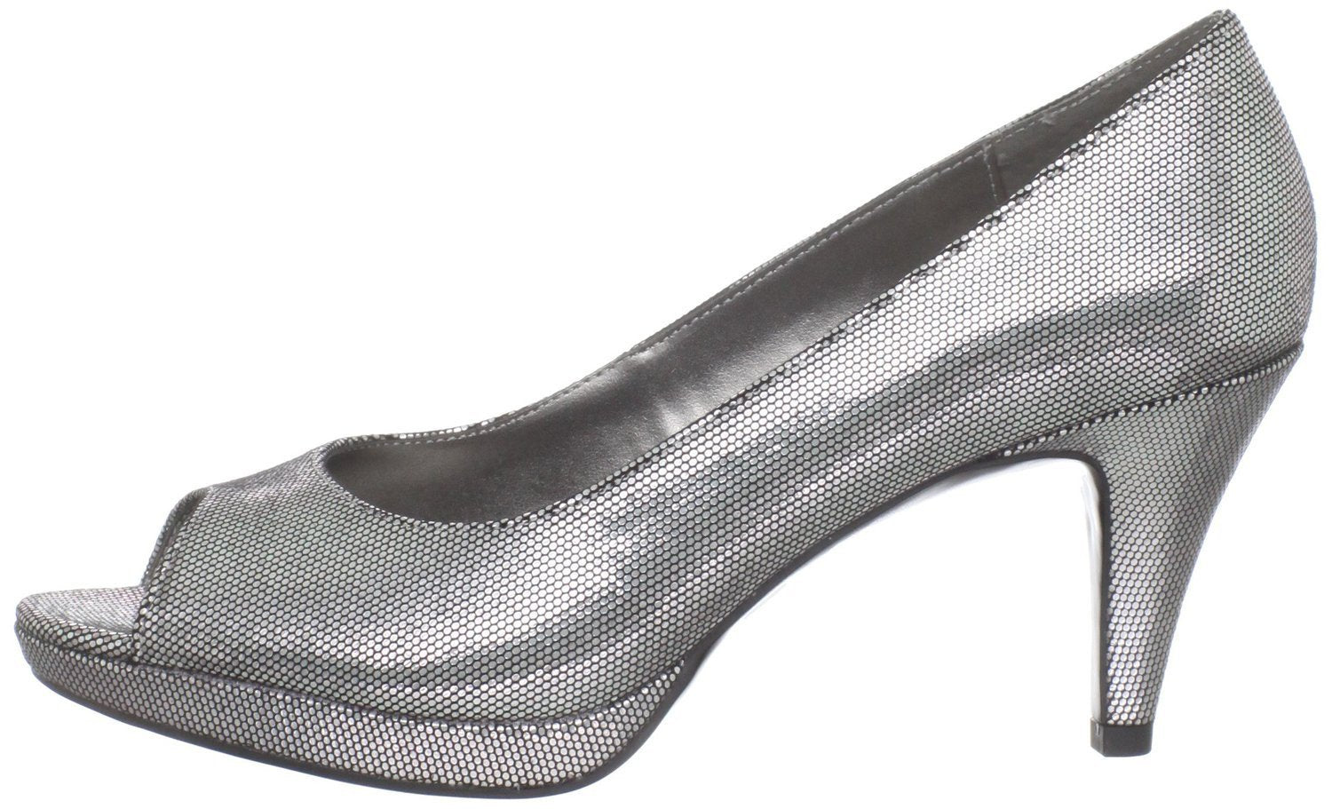 Mylah Peep Toe Pump,Silver (Women) - SHOE NV